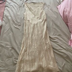 Ivory 100% Silk Midi Dress